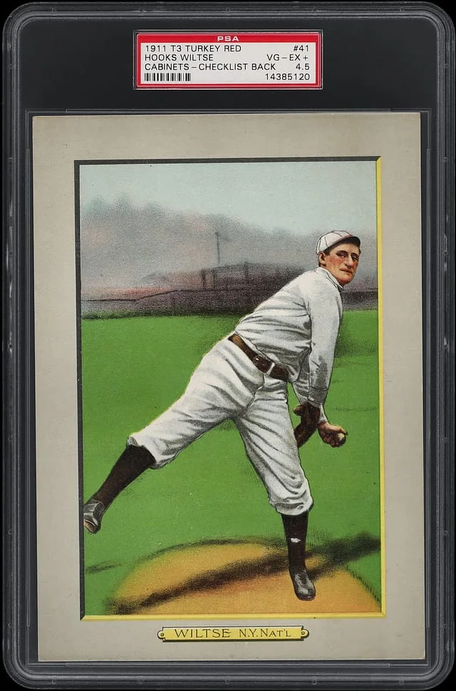 1911 T3 Turkey Red Hooks Wiltse, Checklist Back Cabinets #41 card image