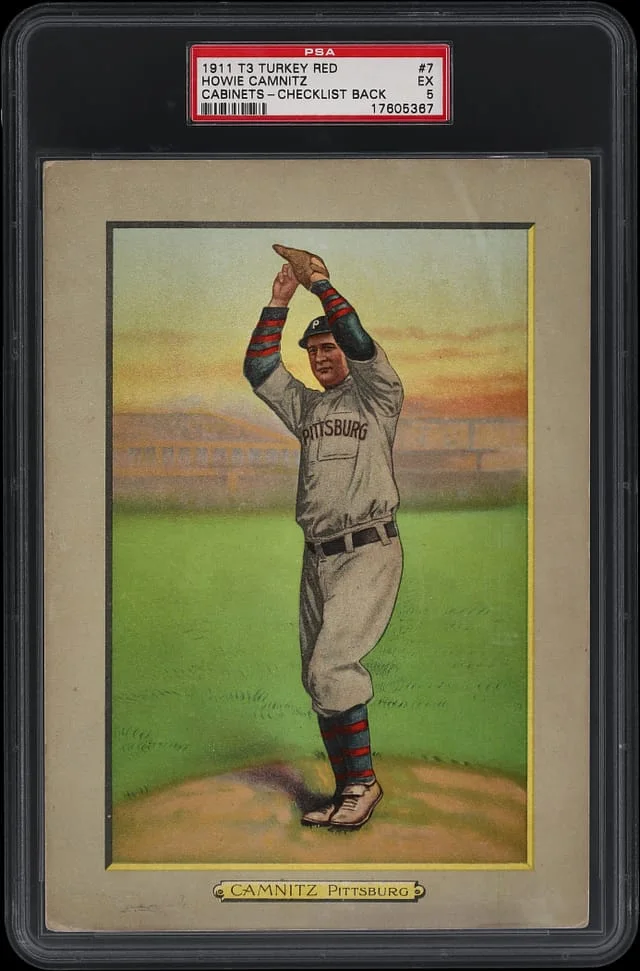 1911 T3 Turkey Red Howie Camnitz, Checklist Back Cabinets #7 card image