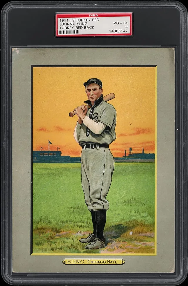 1911 T3 Turkey Red Johnny Kling, Turkey Red Back Cabinets #102 card image