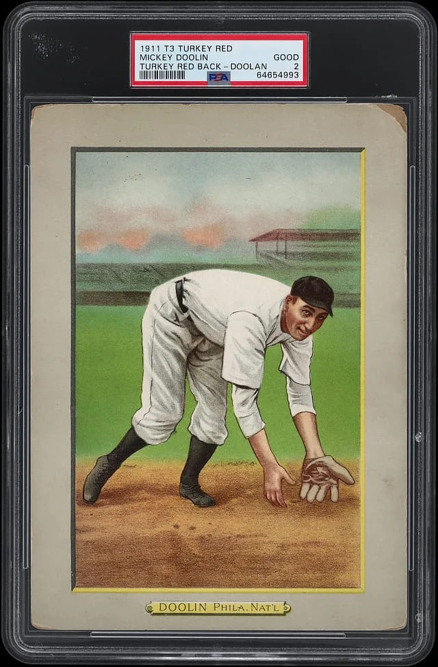 1911 T3 Turkey Red Mickey Doolin (Doolan), Turkey Red Back Cabinets #90 card image