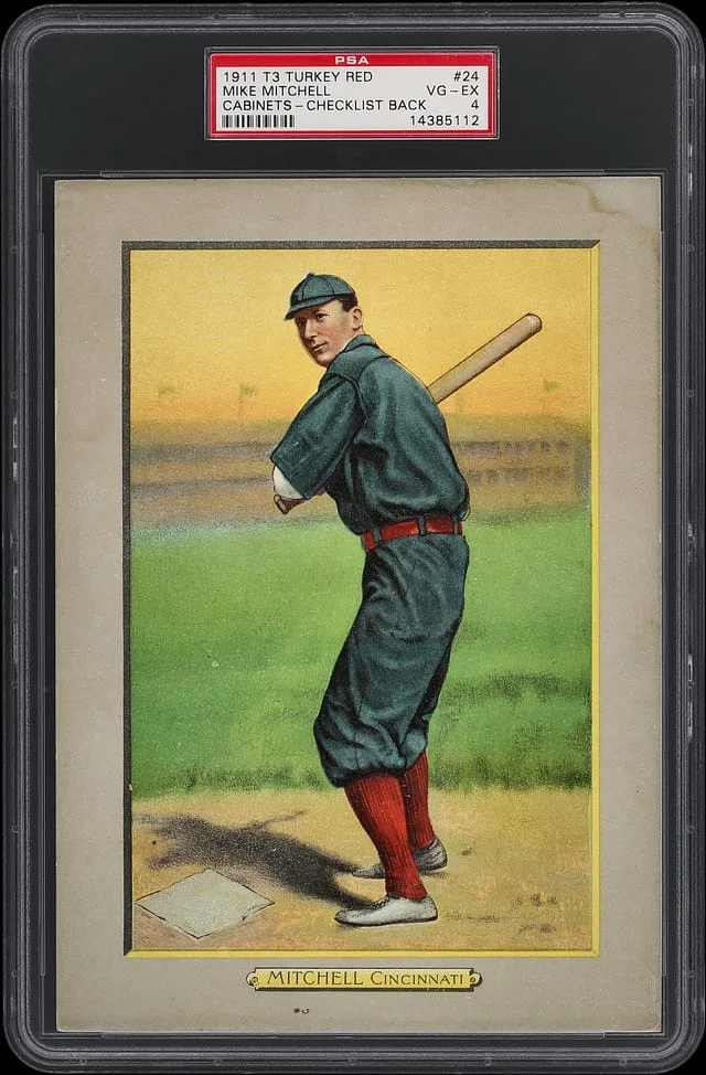 1911 T3 Turkey Red Mike Mitchell, Checklist Back Cabinets #24 card image