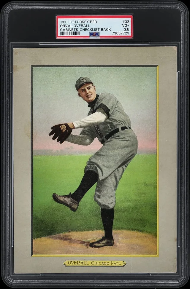 1911 T3 Turkey Red Orval Overall, Checklist Back Cabinets #32 card image