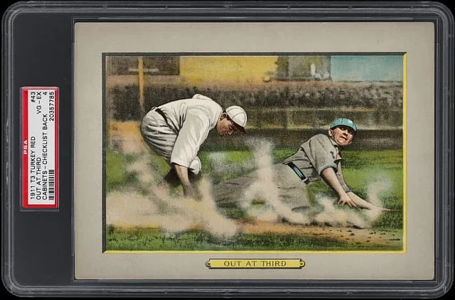 1911 T3 Turkey Red Out At Third, Checklist Back Cabinets #43 card image