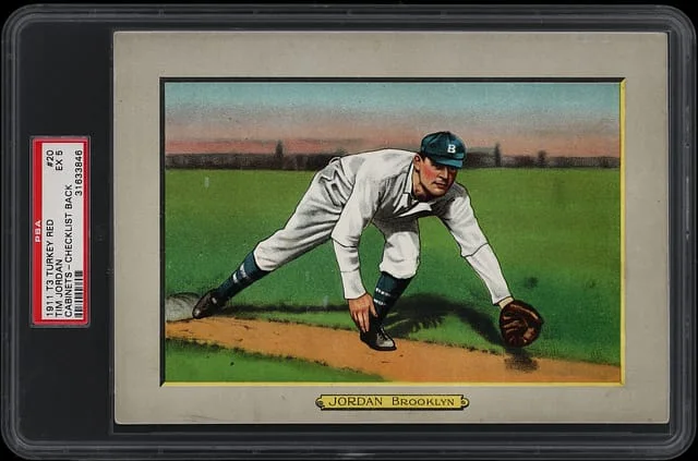 1911 T3 Turkey Red Tim Jordan, Checklist Back Cabinets #20 card image