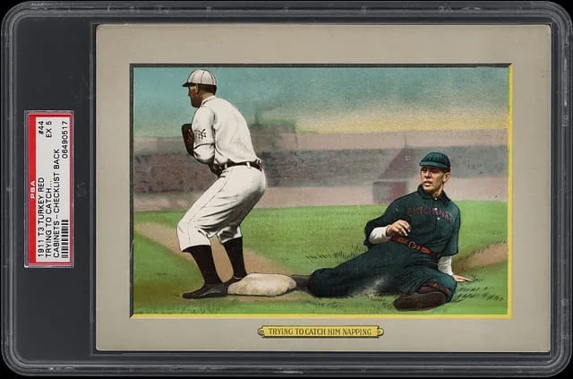 1911 T3 Turkey Red Trying To Catch Him Napping, Checklist Back Cabinets #44 card image