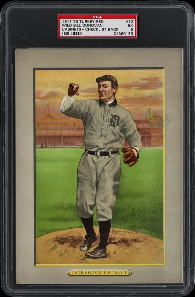 1911 T3 Turkey Red Wild Bill Donovan, Checklist Back Cabinets #12 card image