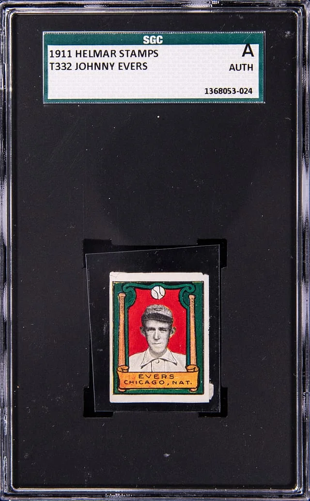 1911 T332 Helmar Stamps Johnny Evers #NNO card image