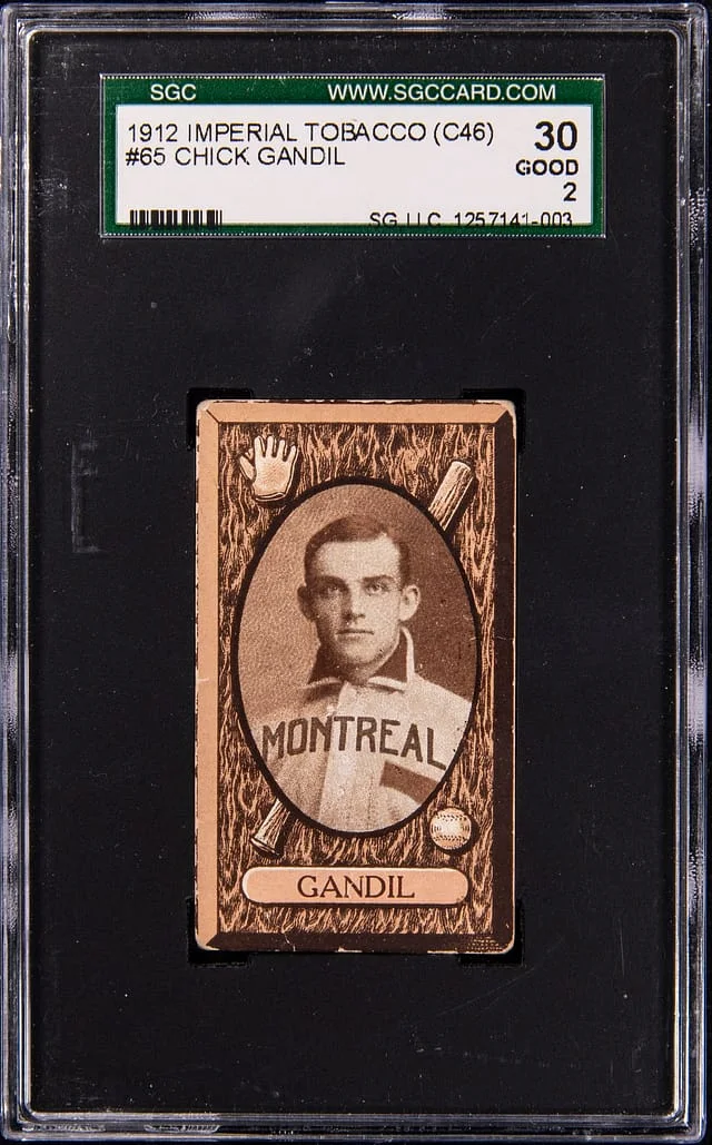 1912 C46 Imperial Tobacco Chick Gandil #65 card image