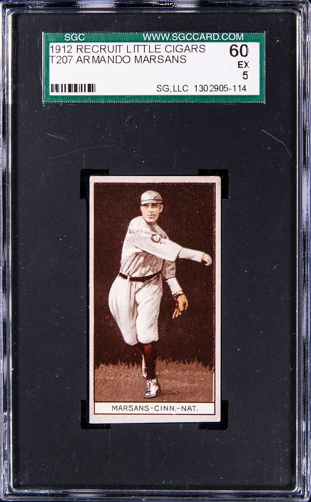 1912 T207 Armando Marsans Brown Background #no-number card image