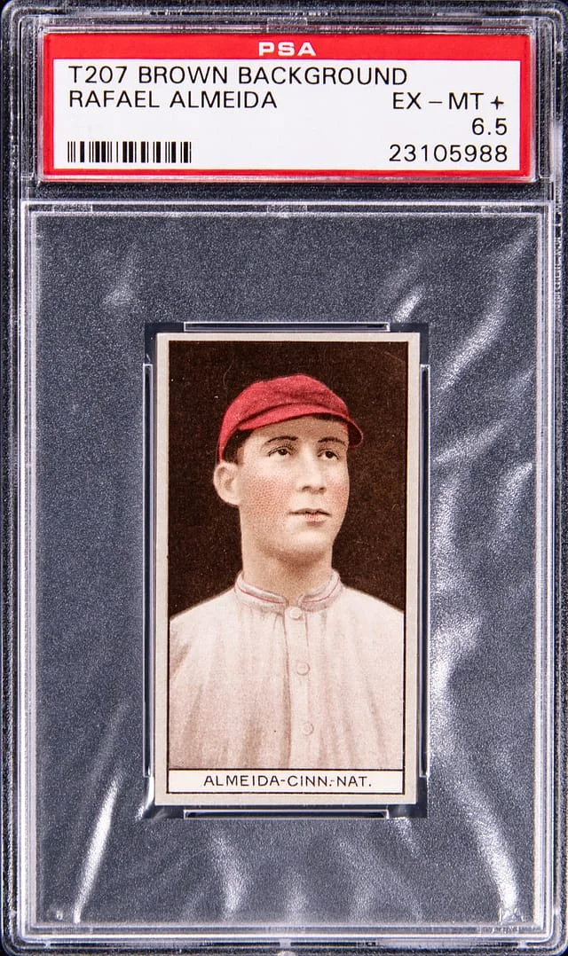 1912 T207 Rafael Almeida - Rare Cycle Back Brown Background #no-number card image