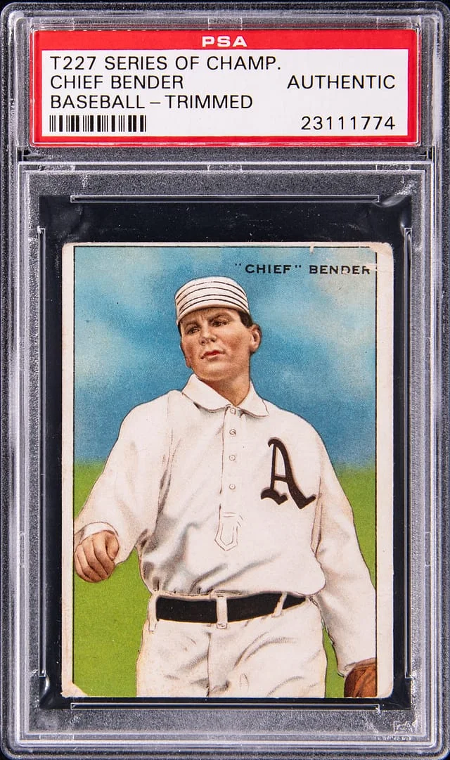 1912 T227 Series of Champions Baseball Chief Bender #NNO card image