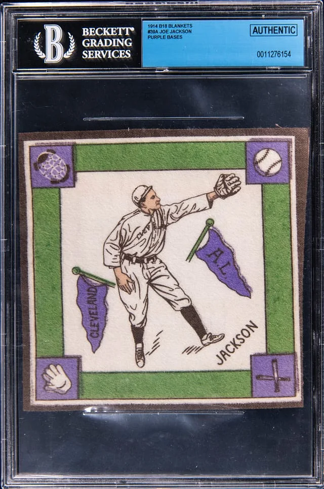 1914 B18 Blankets Joe Jackson, Purple Bases #39A card image