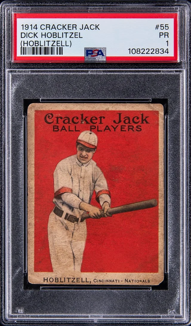 1914 Cracker Jack Dick Hoblitzell #55 card image