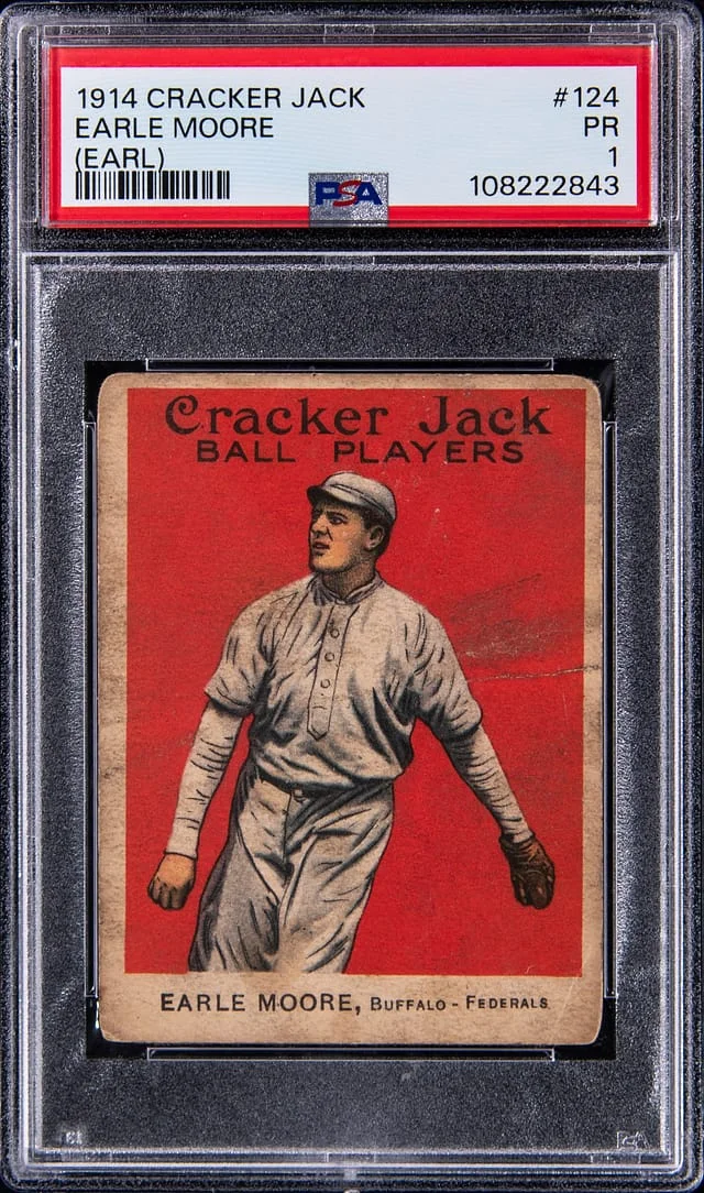 1914 Cracker Jack Earle (Earl) Moore - Federal League Player #124 card image