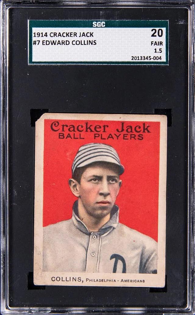 1914 Cracker Jack Eddie Collins #7 card image