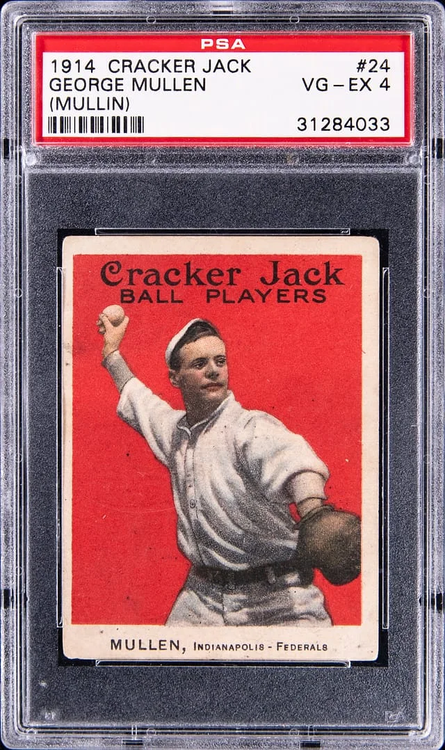 1914 Cracker Jack George Mullen (Mullin) - Federal League Subject #24 card image