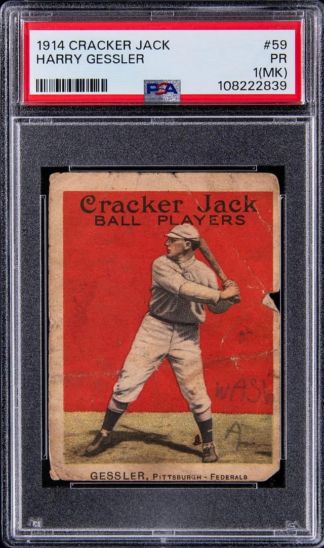 1914 Cracker Jack Harry Gessler - Federal League Player #59 card image
