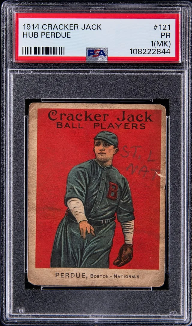1914 Cracker Jack Hub Perdue #121 card image