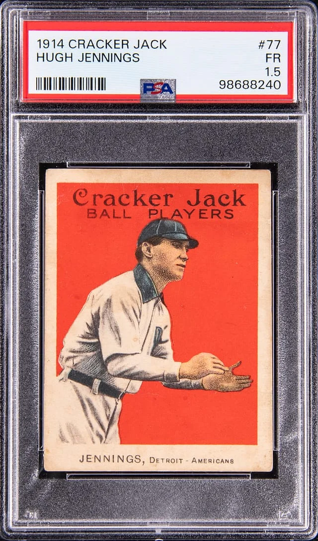 1914 Cracker Jack Hugh Jennings #77 card image