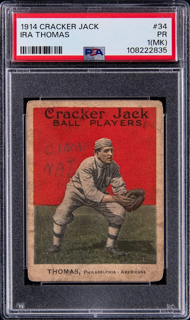 1914 Cracker Jack Ira Thomas #34 card image