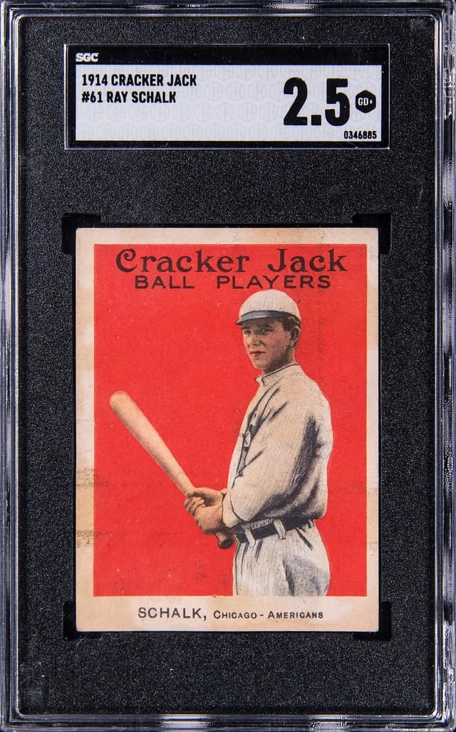 1914 Cracker Jack Ray Schalk #61 card image