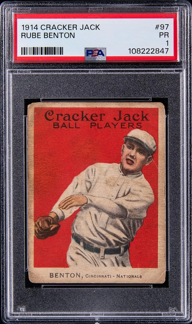 1914 Cracker Jack Rube Benton #97 card image
