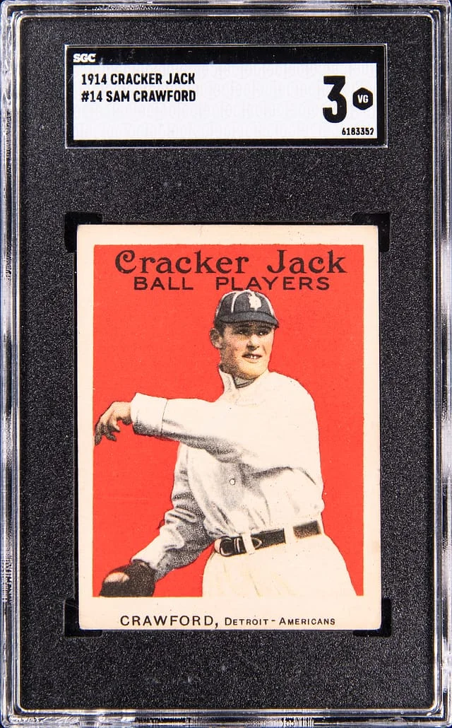 1914 Cracker Jack Sam Crawford #14 card image