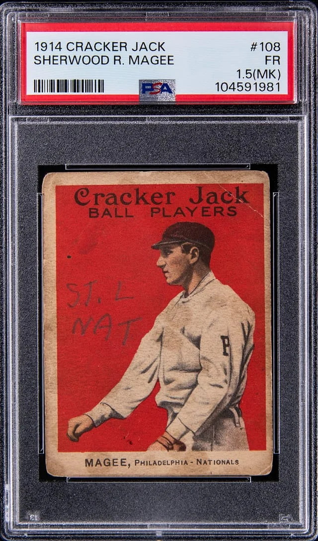 1914 Cracker Jack Sherry Magee #108 card image