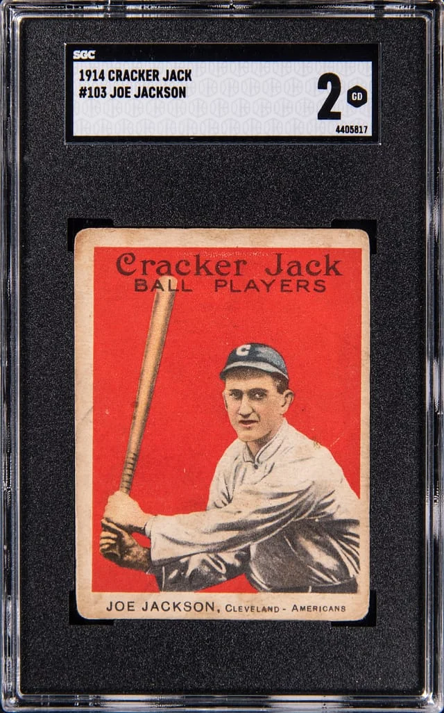 1914 Cracker Jack Shoeless Joe Jackson #103 card image