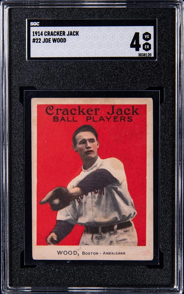 1914 Cracker Jack Smoky Joe Wood #22 card image