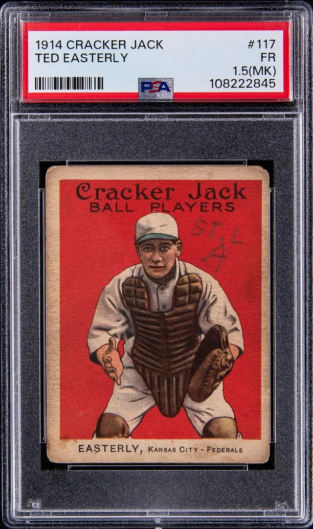 1914 Cracker Jack Ted Easterly - Federal League Player #117 card image