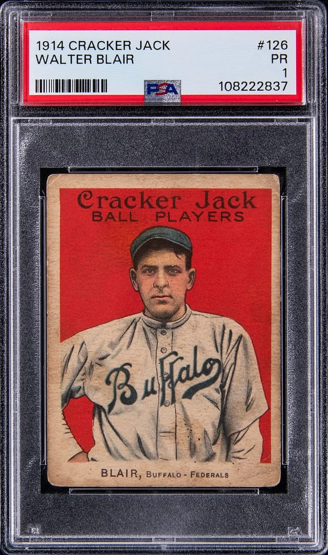 1914 Cracker Jack Walter Blair - Federal League Player #126 card image