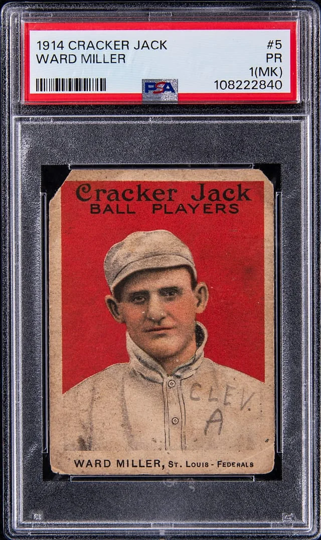 1914 Cracker Jack Ward Miller #5 card image