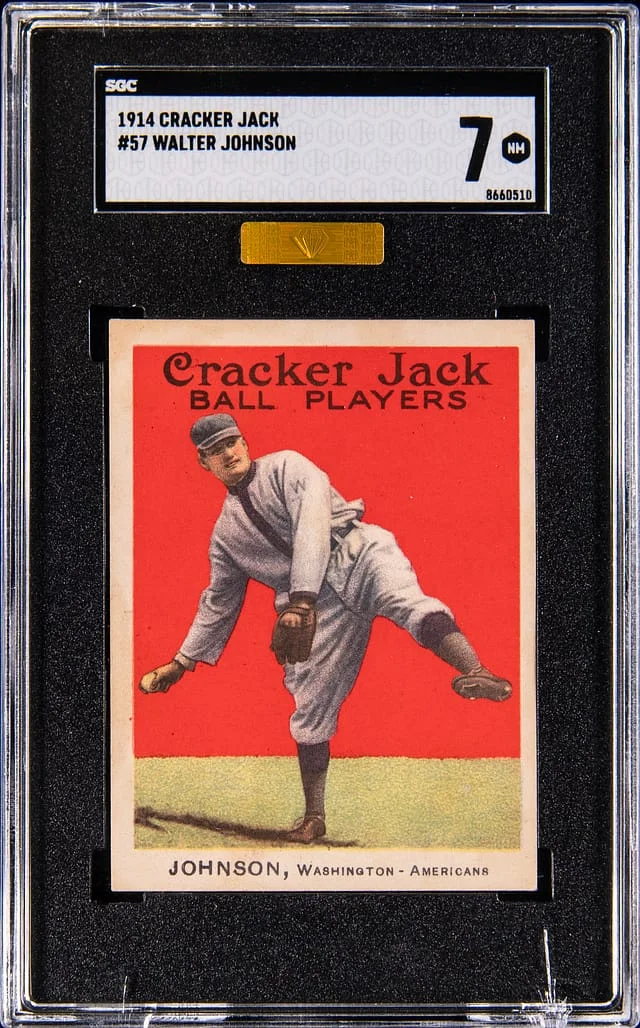 1914 E145 Cracker Jack Walter Johnson #57 card image