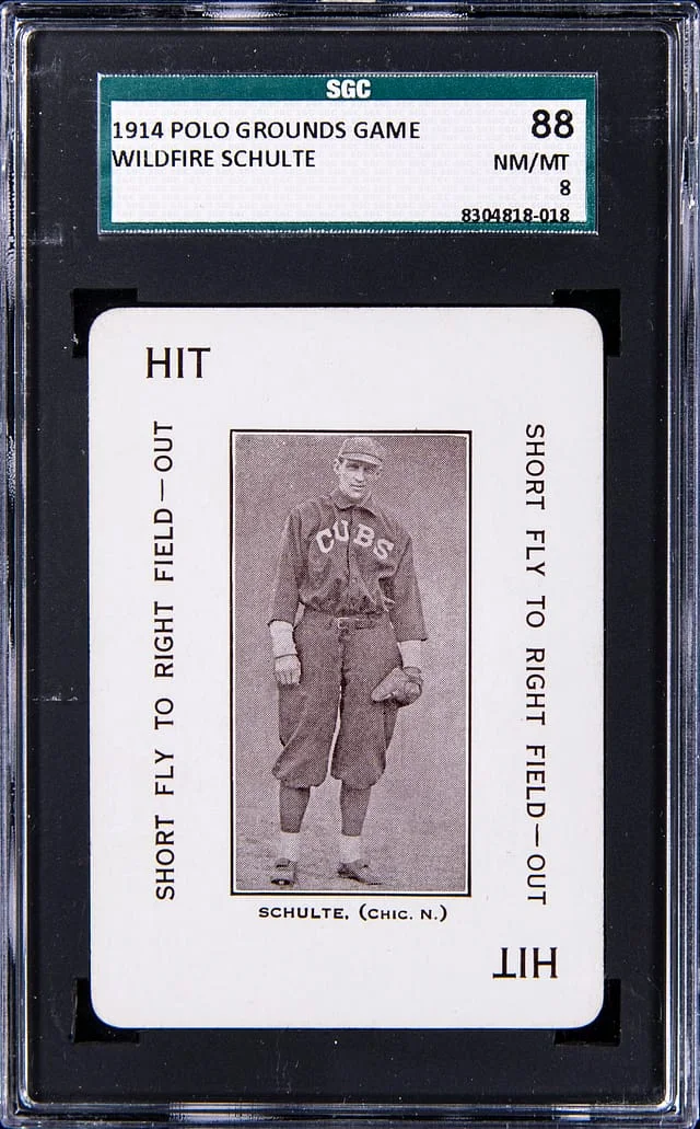 1914 Polo Grounds Game Wildfire Schulte #NNO card image