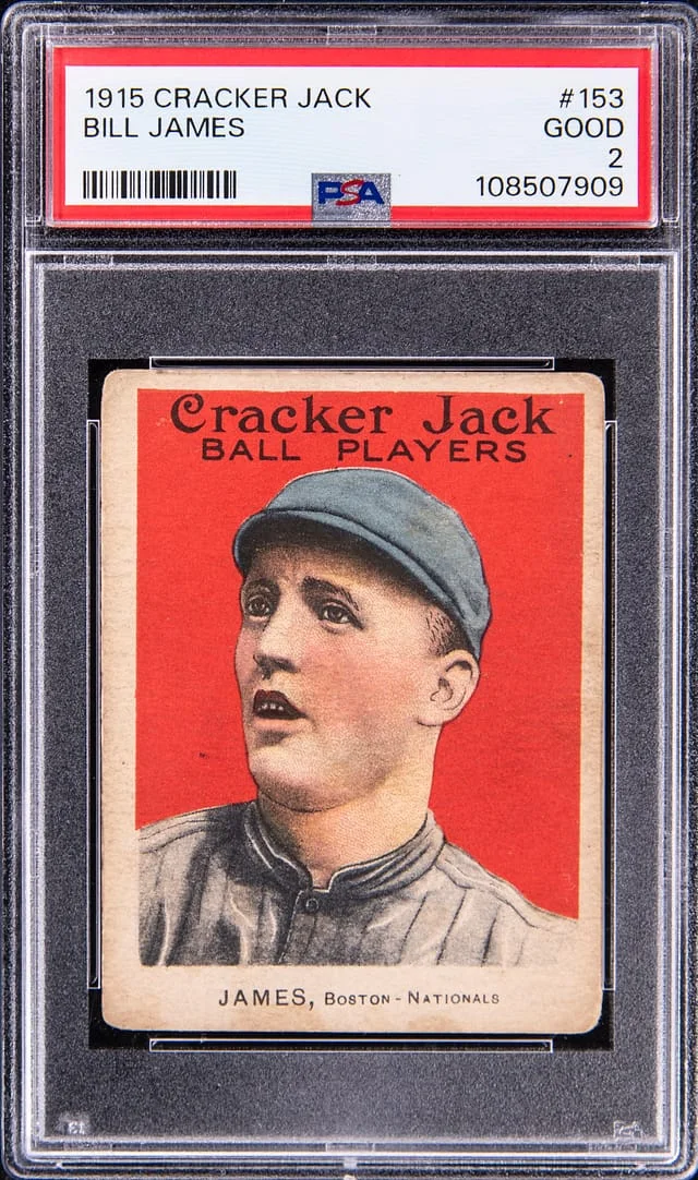 1915 Cracker Jack Bill James #153 card image