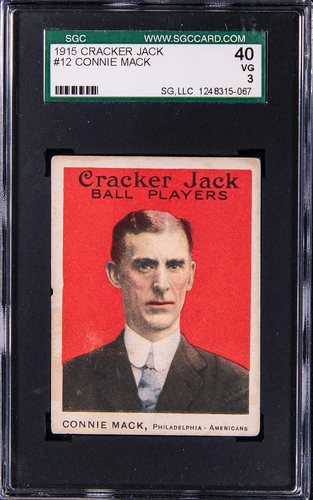 1915 Cracker Jack Connie Mack #12 card image