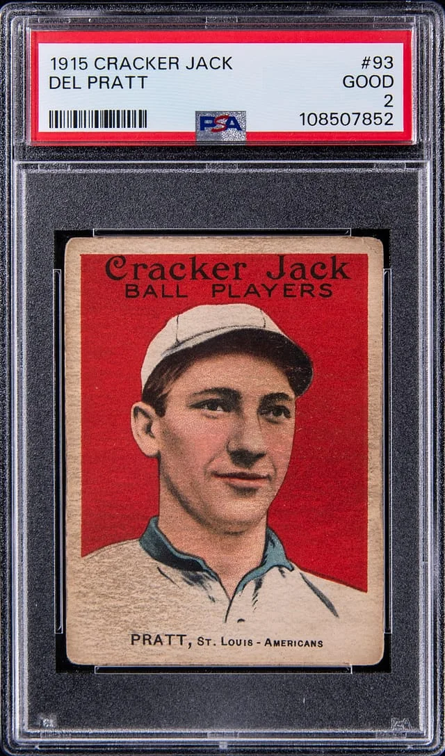 1915 Cracker Jack Del Pratt #93 card image