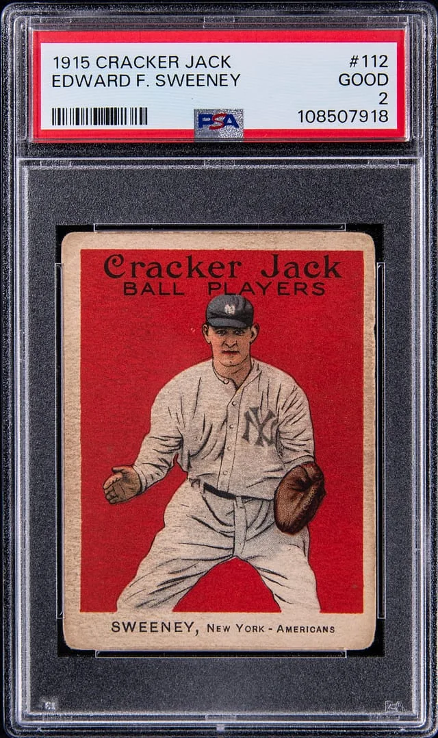 1915 Cracker Jack Ed Sweeney #112 card image