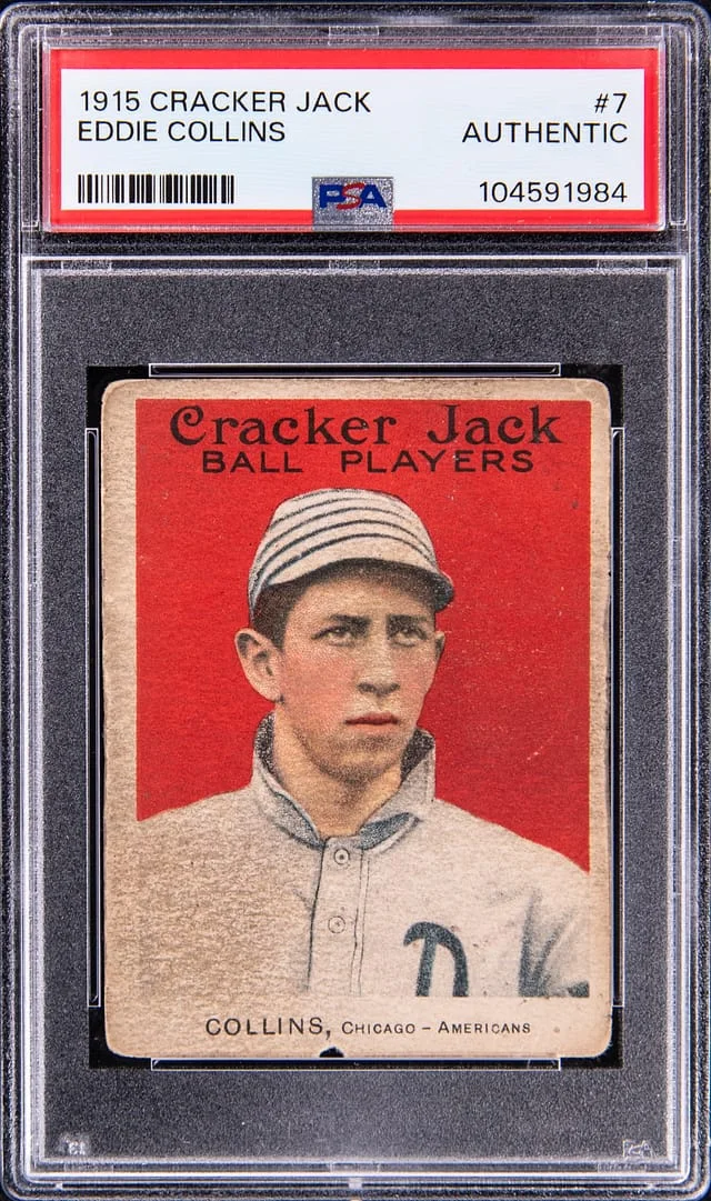1915 Cracker Jack Eddie Collins #7 card image