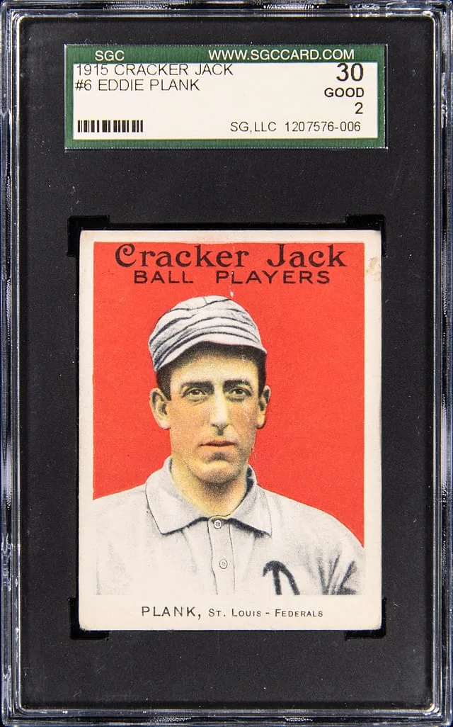 1915 Cracker Jack Eddie Plank #6 card image