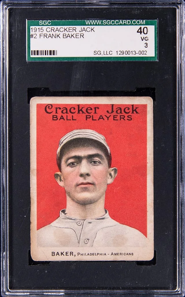 1915 Cracker Jack Frank Baker #2 card image