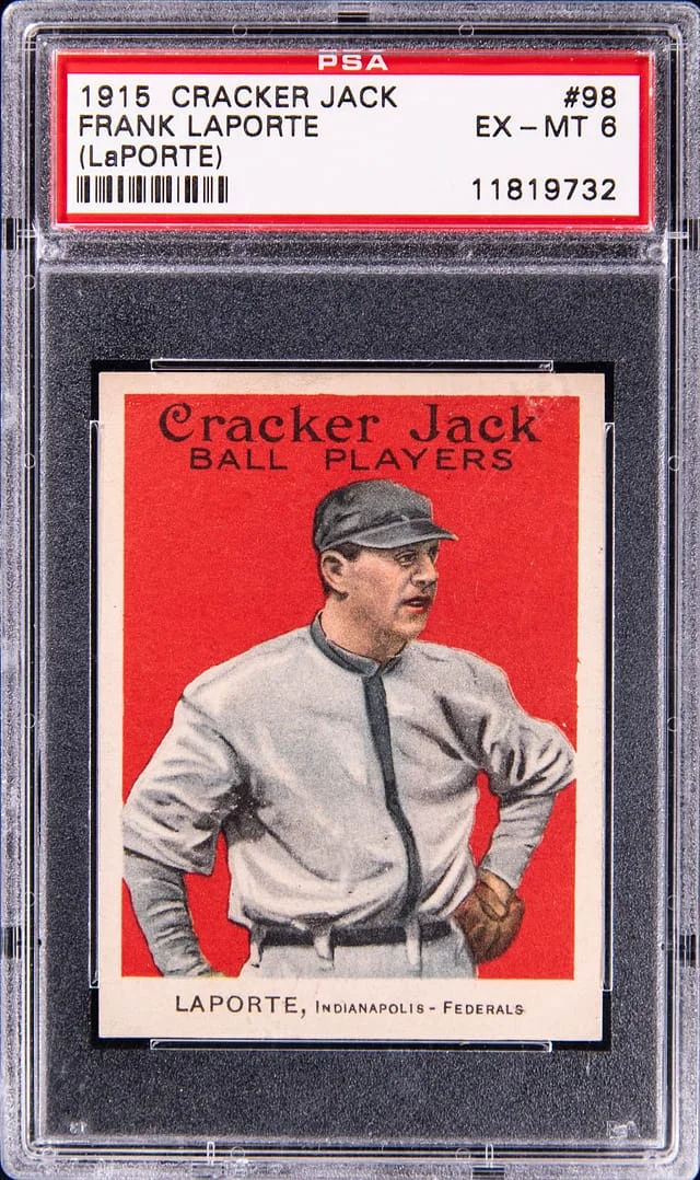 1915 Cracker Jack Frank LaPorte - Federal League Subject #98 card image