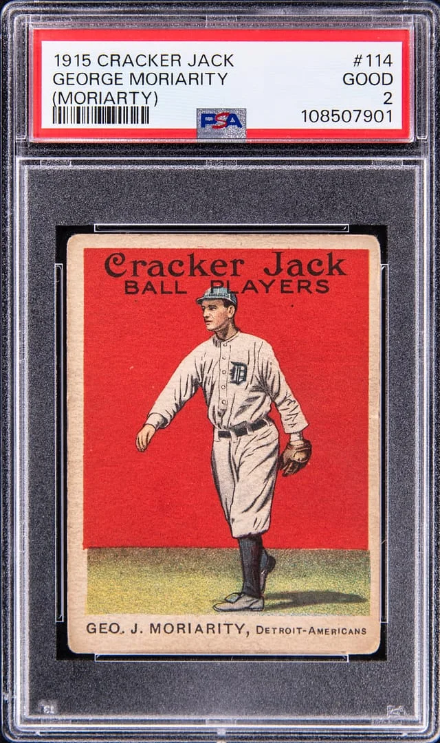 1915 Cracker Jack George Moriarty #114 card image