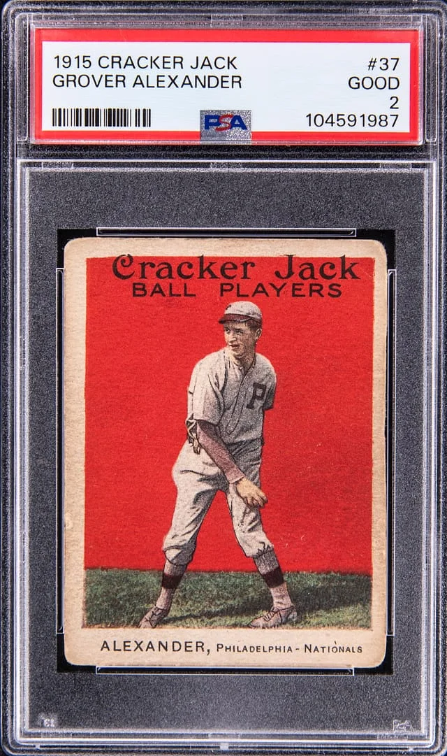 1915 Cracker Jack Grover Cleveland Alexander #37 card image