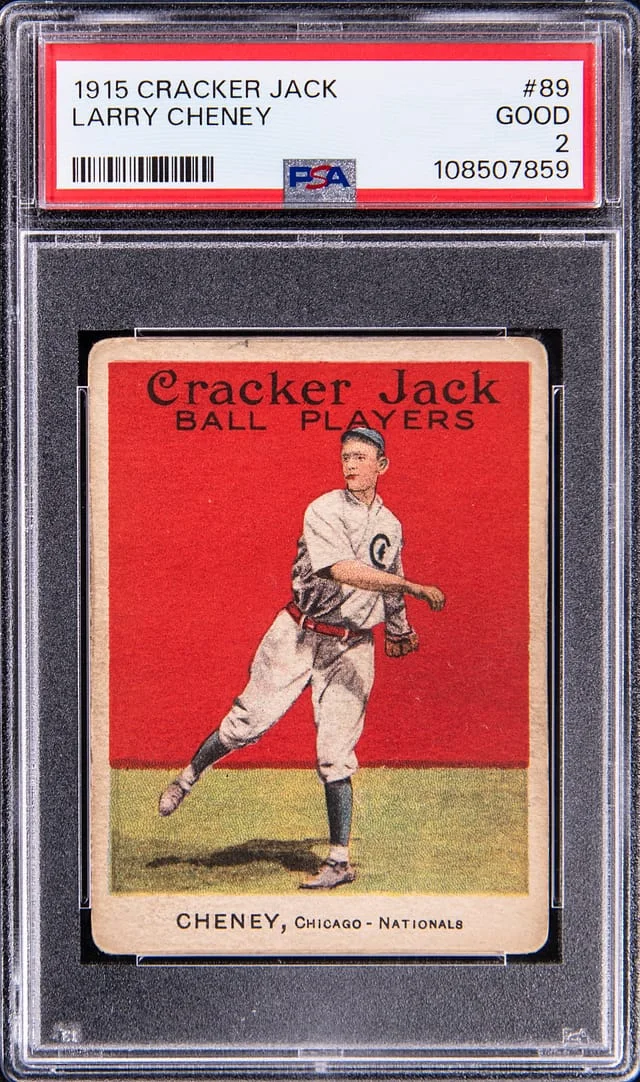 1915 Cracker Jack Larry Cheney #89 card image