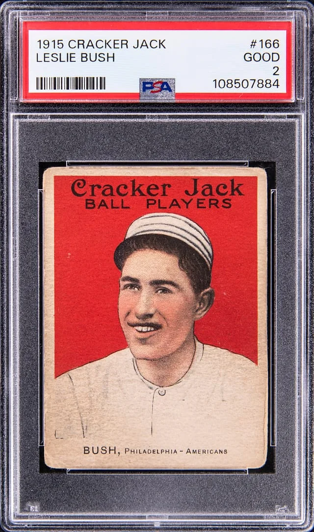 1915 Cracker Jack Leslie Bush #166 card image