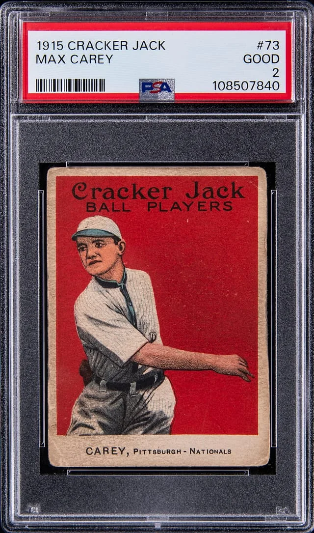 1915 Cracker Jack Max Carey #73 card image