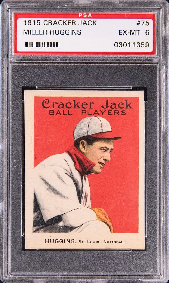 1915 Cracker Jack Miller Huggins #75 card image