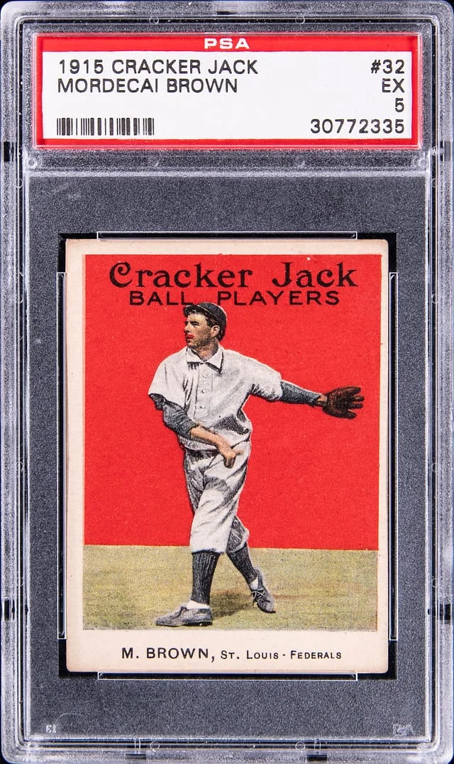 1915 Cracker Jack Mordecai Brown (Federal League) #32 card image